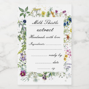herb garden handmade extract Label Set