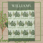 Herb Garden  Kitchen Towel<br><div class="desc">Herb Garden Design in Beautiful Greens. Personalize with Name. Great Gift for a Gardener.</div>