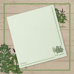 Herb Garden  Notepad<br><div class="desc">Herb Garden Design in Beautiful Greens. Gardening Notes for Herb Plantings or Ideas. Personalize with Name or Date. Great Gift for a Gardener.</div>