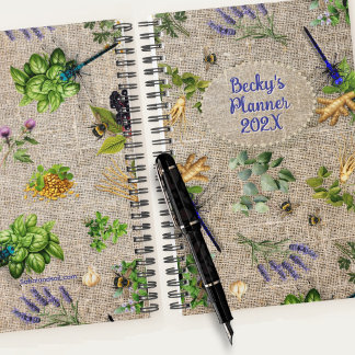 Herb Garden Pattern Year Long Custom Planner