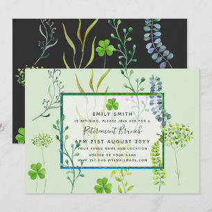 Herb Garden Retirement Invitations Watercolor