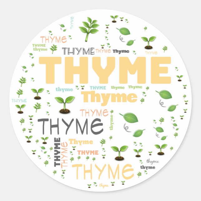 HERB MOT ÉTIQUETTE THYME ÉTIQUETTE (Devant)