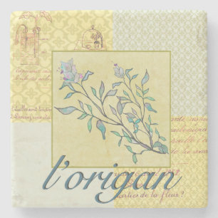 Herb Oregano Stone Coaster