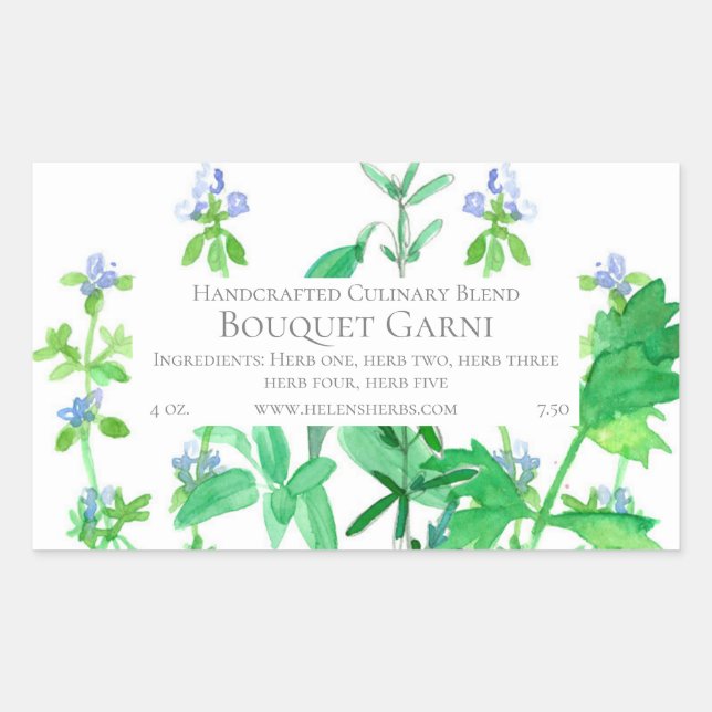 Herb Product Label Culinary Cooking Blend (Front)