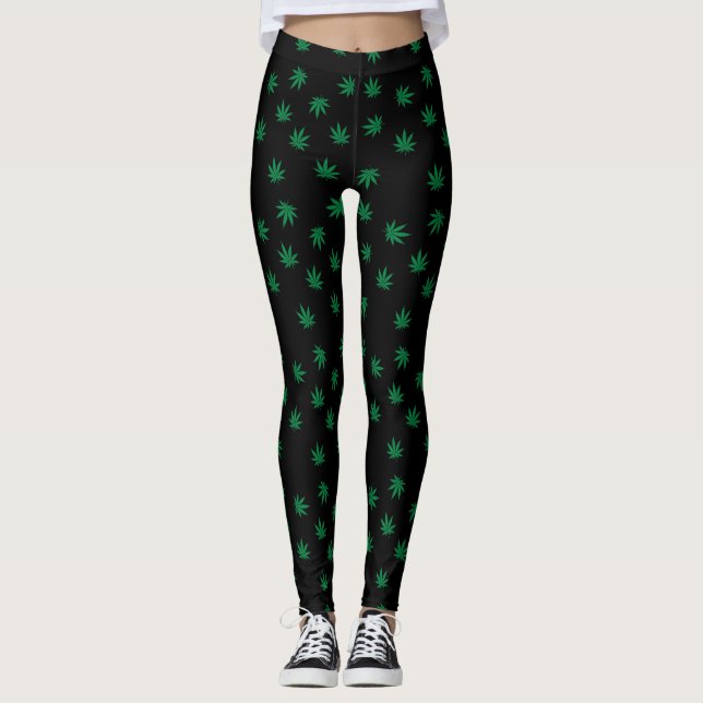 Herb - Rasta Reggae - Power Yoga Leggings (Front)