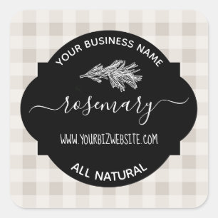 Herb & Spice Jar Product Label