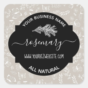Herb & Spice Jar Product Label