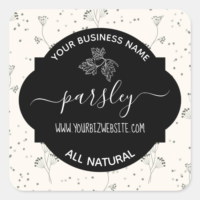 Herb & Spice Jar Product Label (Front)