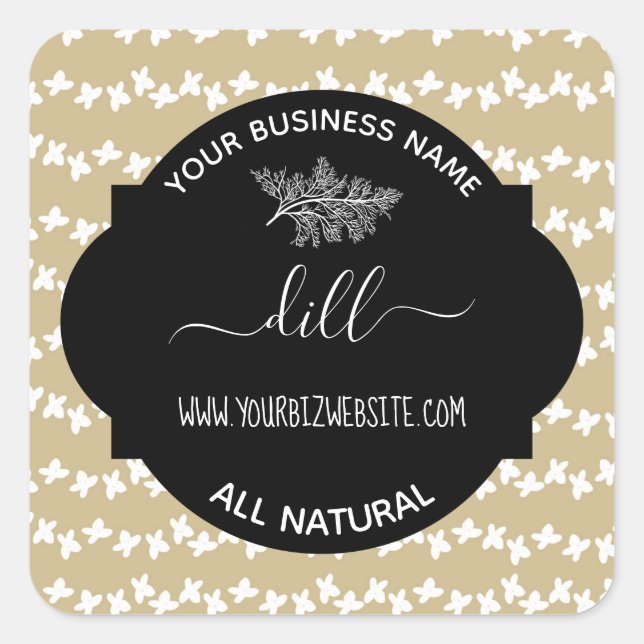 Herb & Spice Jar Product Label (Front)