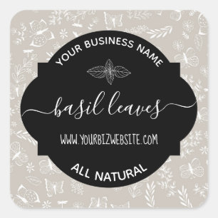 Herb & Spice Jar Product Label