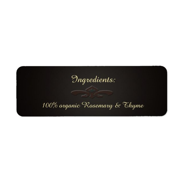 Herb & Spice/ U Pick Colour Black Board Ingredient (Front)