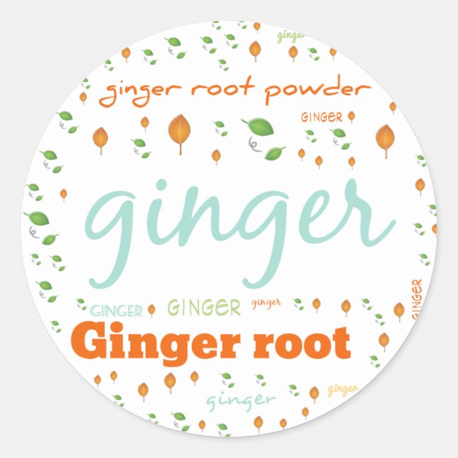 HERB WORD LABEL - GINGER ROOT POWDER (Front)