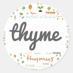 HERB WORD LABEL - HERBS/VEGETABLE  - THYME
