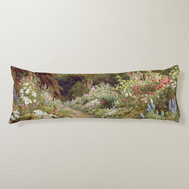 Herbaceous Border Body Pillow (Front)