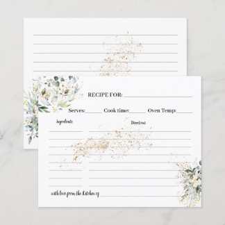 Herbal and Greenery Recipe Card Bridal Shower