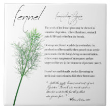 Herbal Apothecary: Fennel | Ceramic Tile