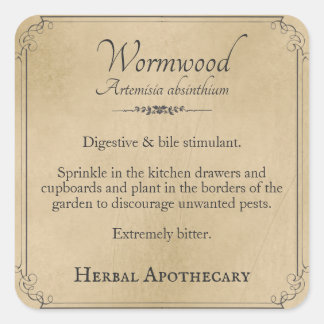 Herbal Apothecary Square Stickers