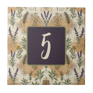 Herbal Blossoms Customizable Ceramic Tile