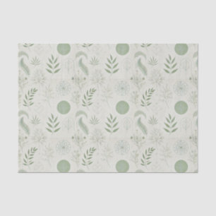 Herbal Elements in Sage Green Tissue Paper