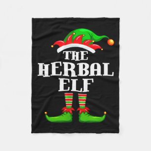 Herbal Elf Matching Family Group Christmas Party P Fleece Blanket