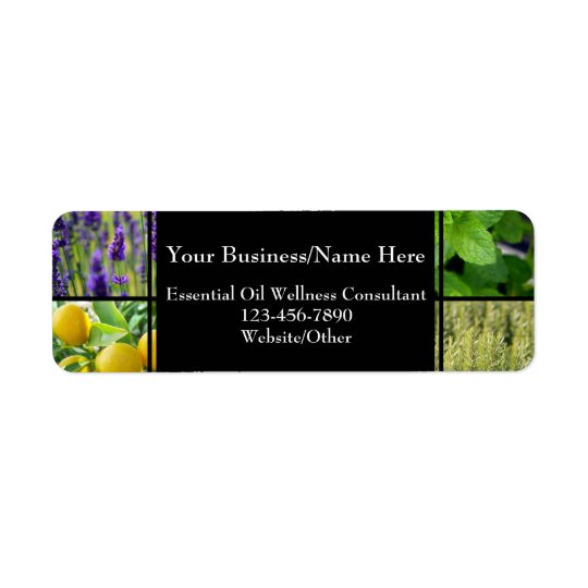 Herbal Essential Oil Business Bottle Contact Return Address Label