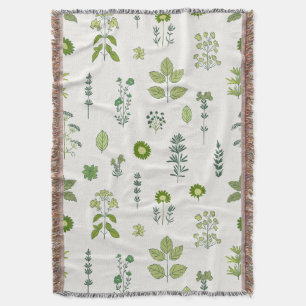 Herbal Harmony Throw Blanket