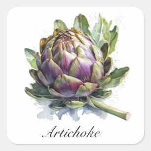 Herbal Life: Artichoke, customizable  Square Sticker
