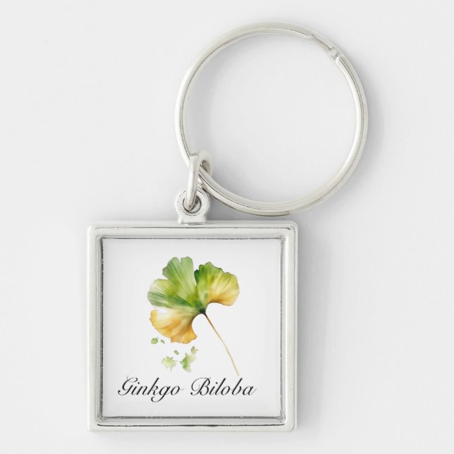 Herbal Life: Ginkgo Biloba  customizable  Keychain (Front)