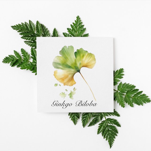Herbal Life: Ginkgo Biloba leaf customizable Invitation (Creator Uploaded)