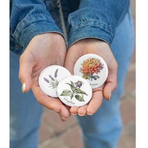 Herbal Life: Lavender, customizable 1 Inch Round Button