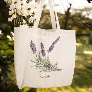 Herbal Life: Lavender, customizable Tote Bag