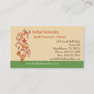 Herbal Remedies Appointment Card