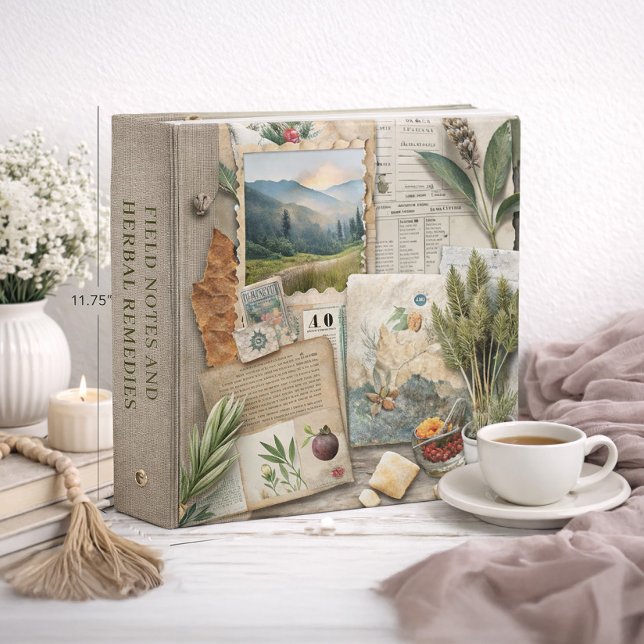 Herbal Remedies Field Notes Nature  Binder (Farm/herbs field notes binder )