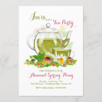Herbal Tea Party Invitation