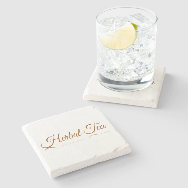 Herbal Tea Reflection Stone Coaster (Side)