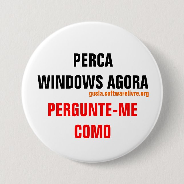 Herbalinux 3 Inch Round Button (Front)