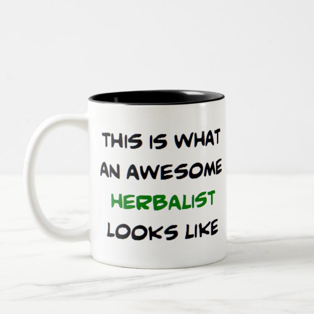 herbalist, awesome Two-Tone coffee mug (Left)