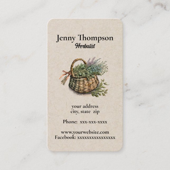 Herbalist Business Card (Front)