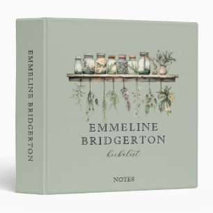 Herbalist Herbal botanical Notes Binder