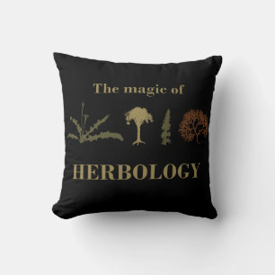 Herbalist Herbalism the magic of Herbology Throw Pillow