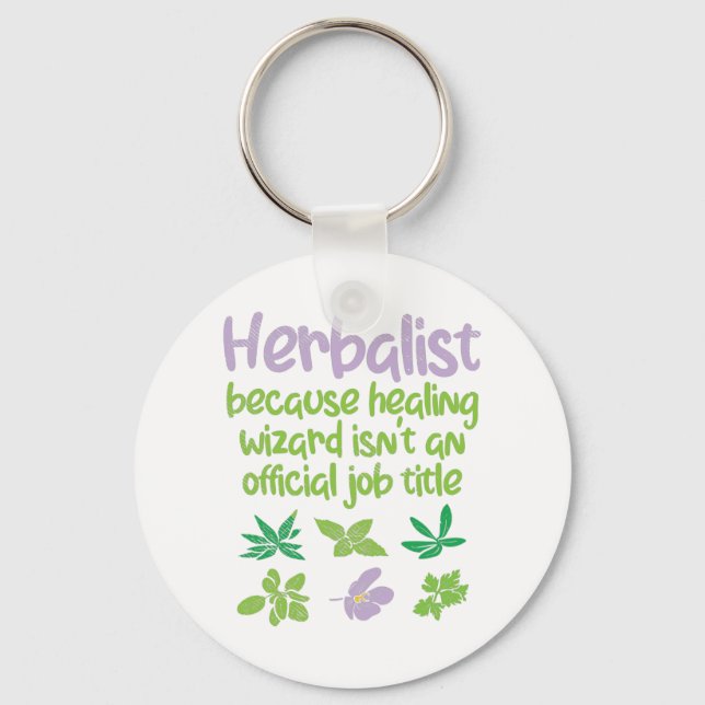 Herbalist Herbs Funny Keychain (Front)