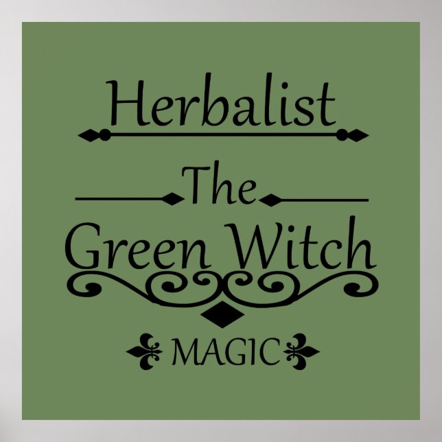 herbalist the green witch magic poster (Front)