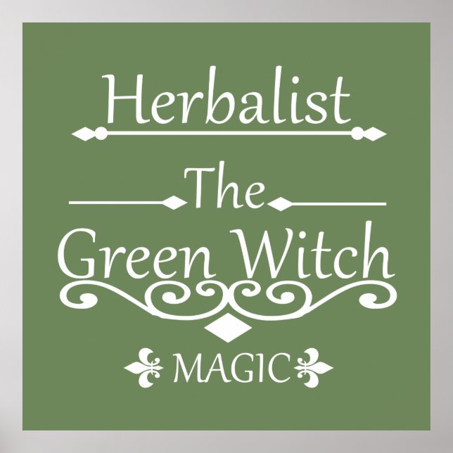 herbalist the green witch magic poster (Front)