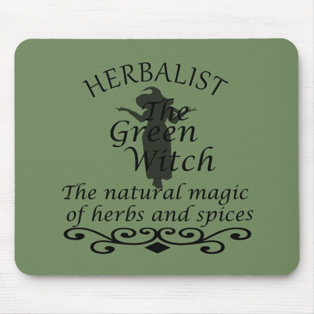 herbalist the green witch mouse pad (Front)
