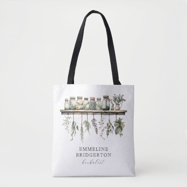 Herbalist Watercolor Tote (Front)