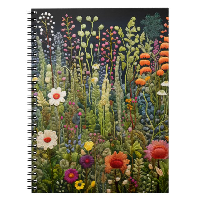 Herbalist's Garden Embroidered Notebook & Journal (Front)