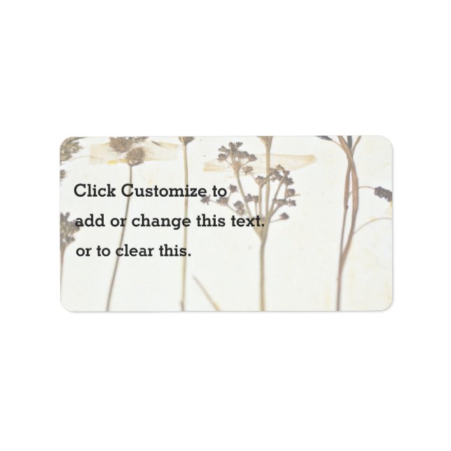 Herbarium On White Label (Front)