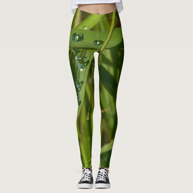 herbe avec la rosée leggings (Front)