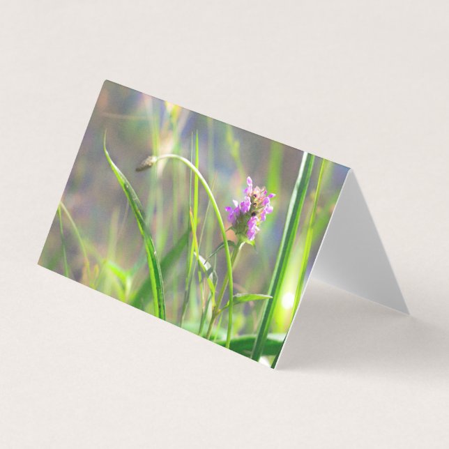 Herbe de champ sauvage - Carte pliée en fleur de v (Front)