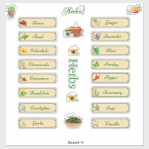 Herbe Étiquettes Nom et photo stickers Bonus suppl